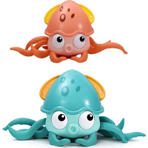 Baby Bath Toys Children Swim Pool Bathroom Water Playing Beach Summer Party Rotating Wind-Up Crawling Octopus Toy For Dropship