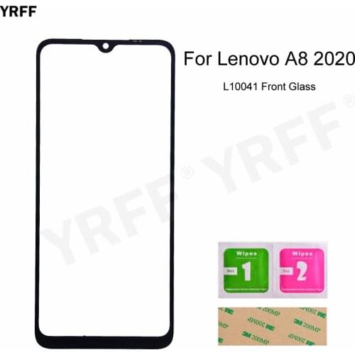 For Lenovo A8 2020 L10041 (No Touch Screen) 6.53'' Mobile Outer Glass Panel Phone Repair Assembly 3M Glue