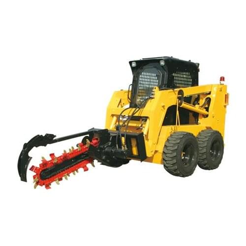 Hydraulic Diesel Engine Backhoe Loader 700kg Loading Mini Skid Steer SY45