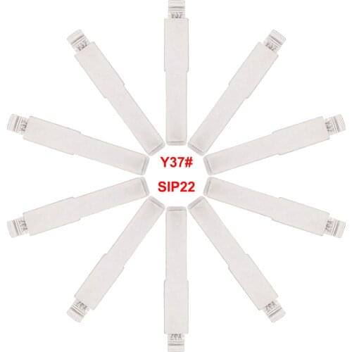 Keyecu 10 Pieces Y37#, SIP22 SIP22FH KEYDIY Universal Remotes Flip Key Blade for Fiat, Iveco, Alfa Romeo,Citroen Y-37