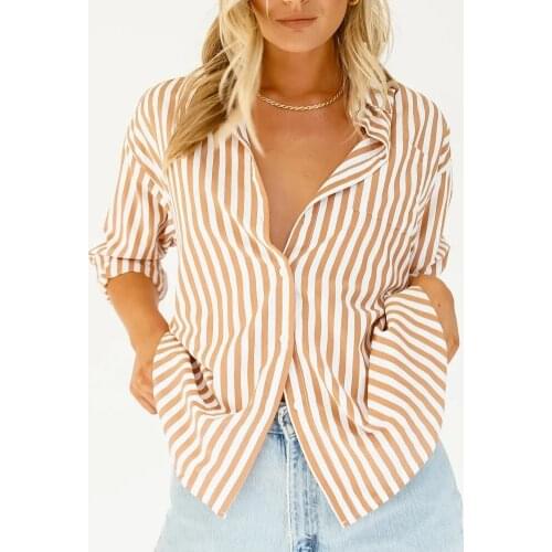 Женские рубашки в полоску Khalee Yose China At AliExpress