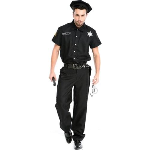 Halloween Party Costumes Police Cosplay Performing Props Arrested Prisoner