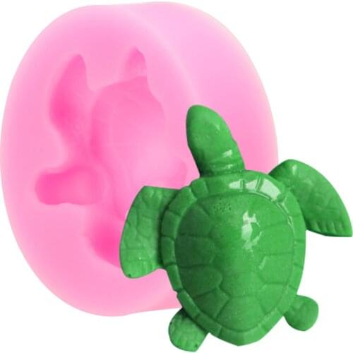 Diy Kitchen Accessories Cake Decoration Sea Turtle Shape Silicone Cake Mold Food Grade Material Dining Bar Fondant Baking Tools
