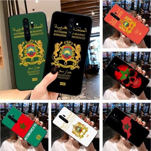 Morocco Flag National Emblem Passport Phone Case for Redmi 9A 8A 7 6 6A Note 10 9 8 8T Pro Max Redmi 9 K20 K30 Pro
