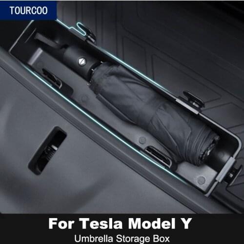 Car Modification Front Trunk Storage Box Umbrella Box for Tesla Model Y Car Interior Styling Accessories