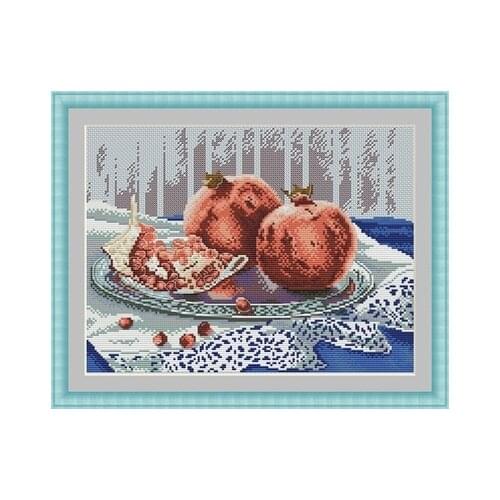 529 pomegranate Cross Stitch Kit Package Greeting Needlework Counted Cross-Stitching Kits New Style Counted Cross stich Painting