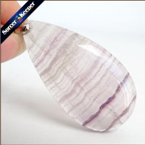 Wholesale Real 100% Natural Rainbow Fluorite Crystal Polished Mineral Specimen Polished Reiki Healing Pendant Necklace QS372