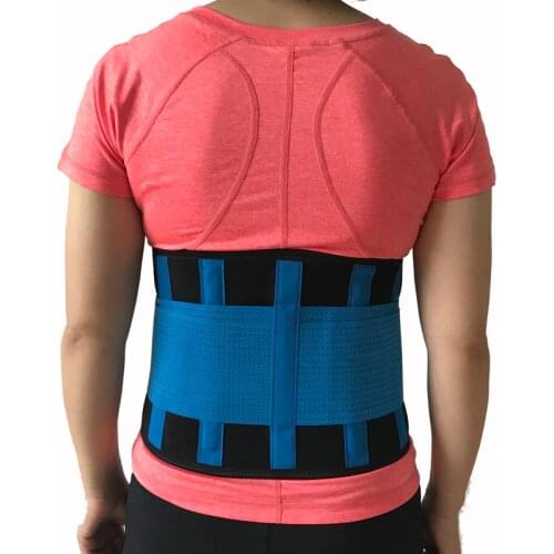 Lower Back Brace Lumbar Decompression Support Belt with Spring Strip Waist Trainer Body Shaper Trimmer Belt Back Pain Relief