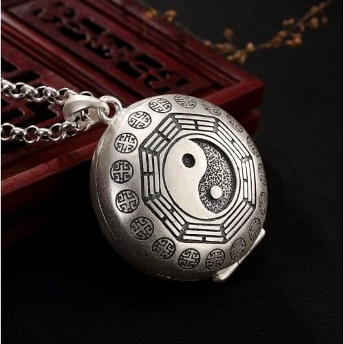Restoring Ancient Ways F Born Boundless Buddha Gourd Jiugong Gossip Ga Black Box Wholesale Sterling Silver Pendant