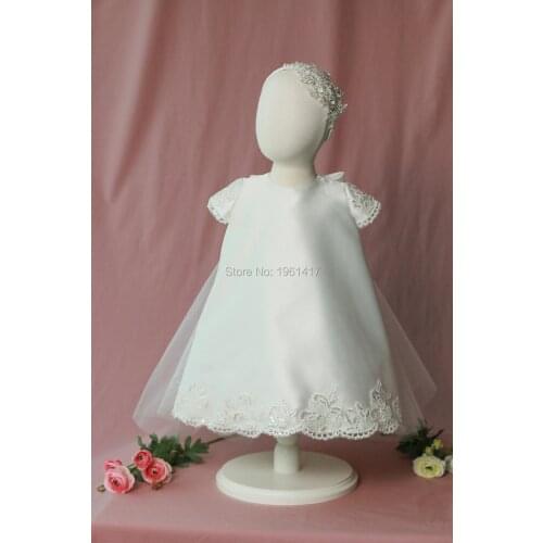 Newborn Baptism Girls Childrens Graduation Revelry Luxurious Dress Appliques Formal Dresses Satin Material