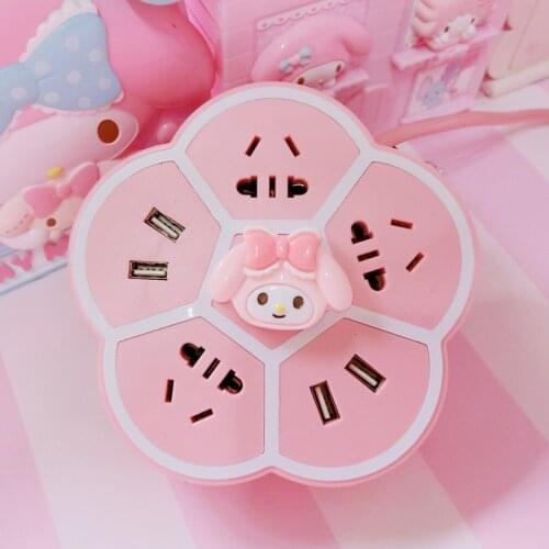 Cute Pink Flower USB Charger For Android iPhone USB Adapter Socket Fast Phone Charger