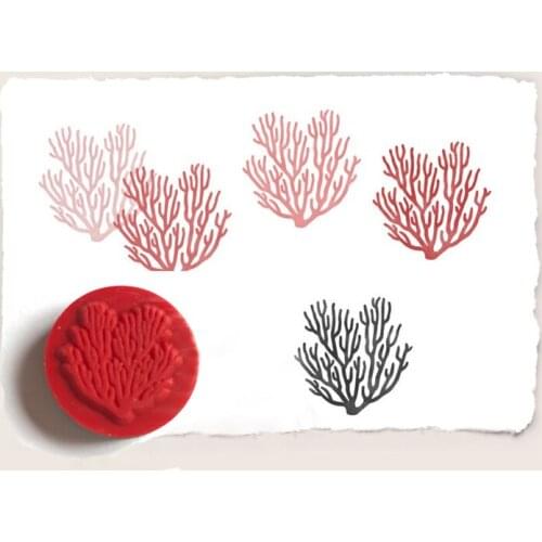 MEET HUANG Coral decoration stamp cling rubber stamps for scrapbooking stationery DIY craft standard stamp