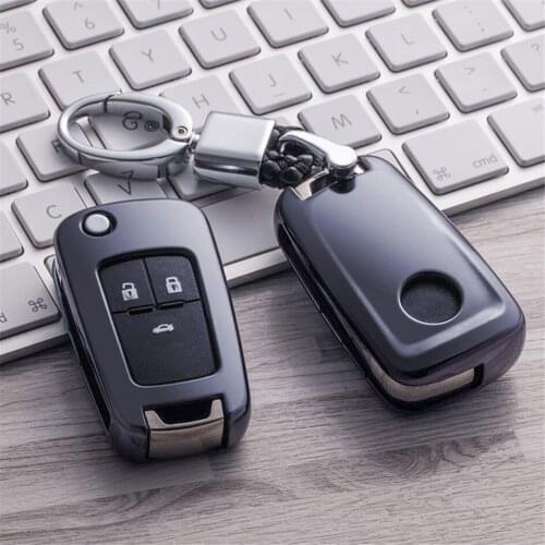 TPU Car Key Cover with PU Leather Key Ring Holder For Chevrolet Cruze Spark Onix Siverado Camaro Aveo onic Orlando Malibu Trax