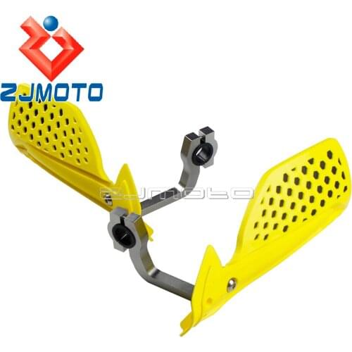 Universal Dirt Bike 7/8" Handlebar X-Ultimate Handguard Hand Guards For Suzuki RMZ RM DRZ Enduro 1-1/8" Fat Bar Yellow Handguard