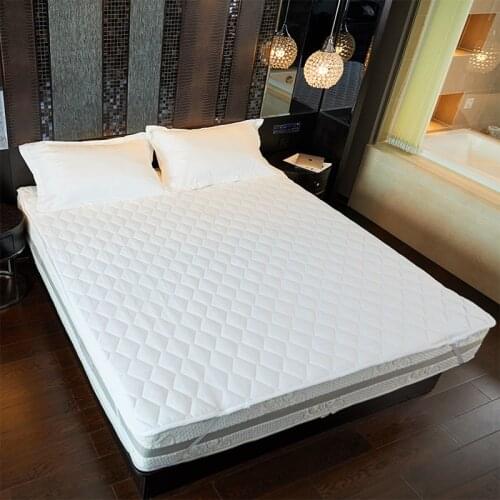 VESCOVO Wholesale custom hotel white bed mattress pad double 1.8m bed pad four season