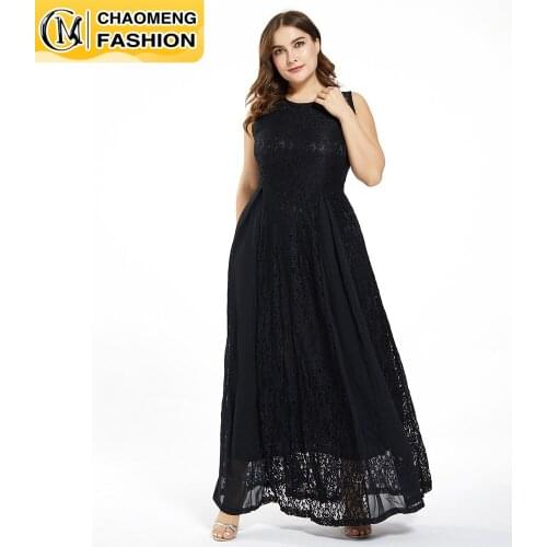 Vestido De Mujer Plus Size Lace Stitching Casual Women Maxi Dress Bohemian Clothing America Europe Africa Elegant Femme Robe