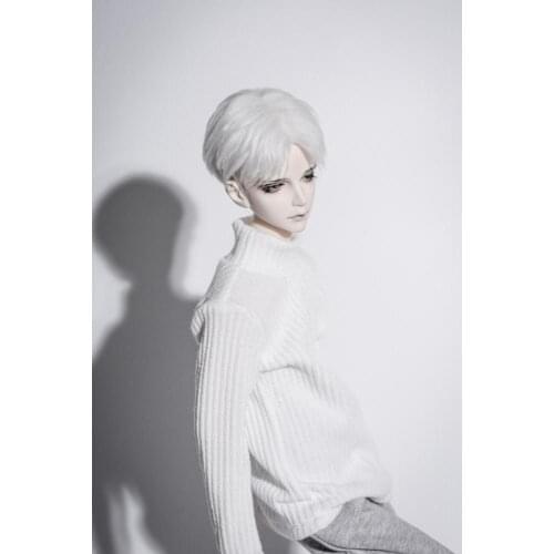 [wamami] White Striped Cotton Half Neck Middle Shirt 1/3 1/4 SD17 Female BJD Dolls