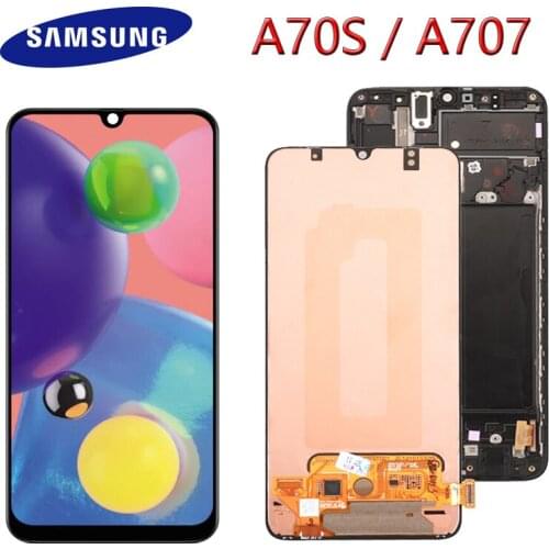 Original AMOLED LCD Display For SAMSUNG Galaxy A70s Screen A707F A707FN A707GM A707W Display Touch Screen Digitizer Assembly