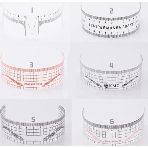 1PC Reusable Semi Permanent Eyebrow Ruler Eye Brow Measure Tool Eyebrow Guide Ruler Microblading Calliper Stencil Makeup Tools