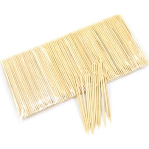 100PCS/bag Bamboo Toothpick Disposable Natural Toothpicks Fruit Single Sharp Tooth Sticks Restaurant Kitchen Accessories Tools