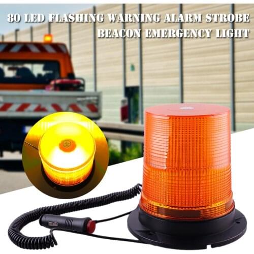 12/24V 80 LED Car Truck Strobe Warning Light Flashing Beacon Warning Lamps Emergency Lights For Trailer Tractor Bus
