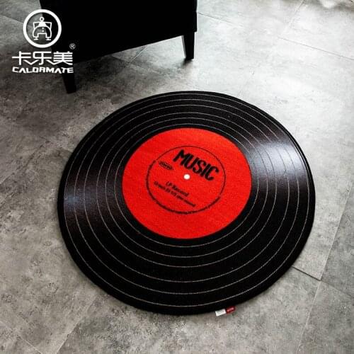 120CM Round CD Discography Doormat Retro Bedroom Rugs And Carpets Rotate Chair Area Rug Cloakroom Mat Bathroom Carpet