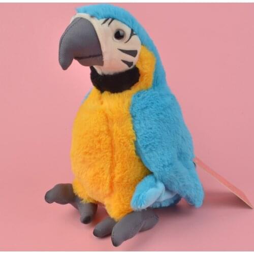 25cm Blue & Orange Color Parrot Plush Toy, Baby Gift Kids Bird Toy Wholesale with Free Shipping