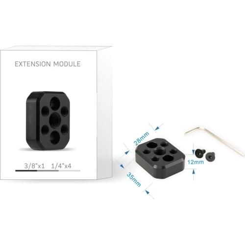 Aluminium Extension Mount Plate for DJI Ronin S Gimbal Stabilizer with 1/4 3/8 inch Screw Hole 5 in 1 Extend Monitor Mount Plate