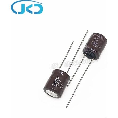 10pcs/Lot 150UF 50V Japan NCC KZE Series 10*12.5mm Low ESR Long Life 50V150UF Aluminum Electrolytic Capacitor NIPPON CHEMI-CON