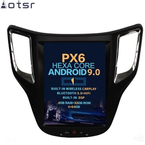 AOTSR Tesla Auto Android 9 PX6 Car Radio For Changan CS35 2013 - 2017 GPS Navigation DSP Multimedia Player CarPlay 10.4" Unit