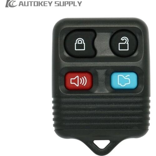 For Ford 4 Buttons Remote Key Fob Shell Black AutokeySupply AKFDS216