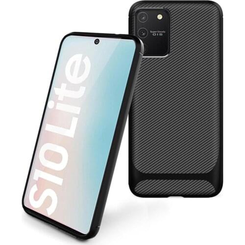 Case for Samsung Galaxy Note 10 Lite Carbon Fiber Texture Shockproof TPU cover for Galaxy M60s A81