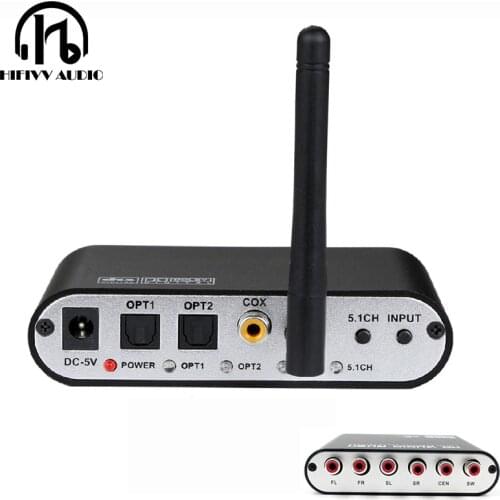 Digital Bluetooth 5.1 Audio Decoder Coaxial Optical To 5.1CH RCA Converter Sound Audio Adapter hifi Amplifier Converter