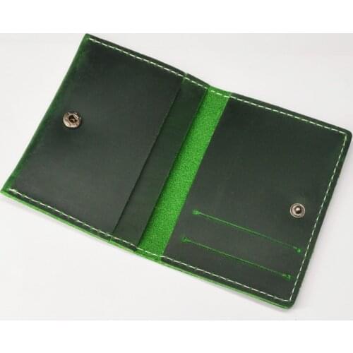 Top Cow Leather Card Holder Men Vintage Wallet for Credit Cards Small Business Card Case Driver License Cover