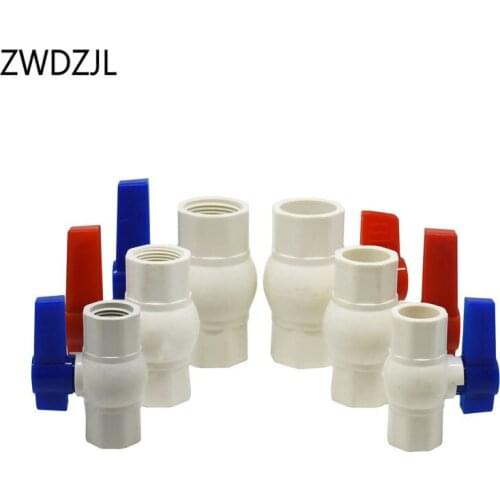 DN15 DN20 DN25 PVC Ball Valve garden water tap Female G1/2 G3/4 G1 PVC water Valve connector 7pcs