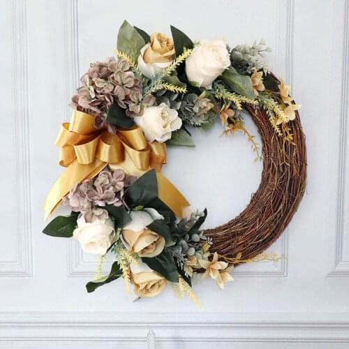 Imitation Rose Home Decoration Garland Western Wedding Decoration Door Decoration Wall Hanging Decoration, Suitable for Party