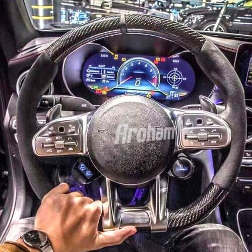 Upgraded Customized Carbon Fiber Steering Wheel For Mercedes Benz AMG CLA-C118 CLS-W257 A-W177 B-W247 E-W213 C-W205 G-W463