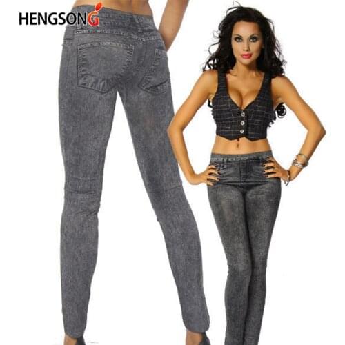 Fashion Women Casual Slim Legging Stretch Denim Leggings Jeggings Spring Autumn Denim Leggings Mujer Female