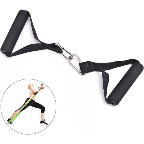 Natural Latex Band Accessories For Stretch Exercise Band 2Pcs Fitness Resistance Bands Tubes HandlesTraining Black Gym Power