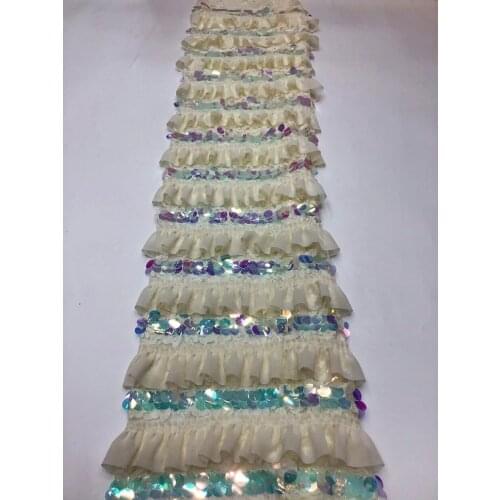Nigerian Net Mesh Lace Fabric SYJ-368686 Top Selling Sequins Lace Fabrics High Quality African French Tulle Lace Fabric