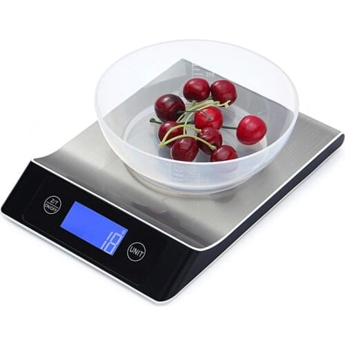 NEW Stainless Steel 15KG/1G Portable Balance Digital Kitchen Scale With LCD Electronic Postal Platform Baking Diet Food Weight