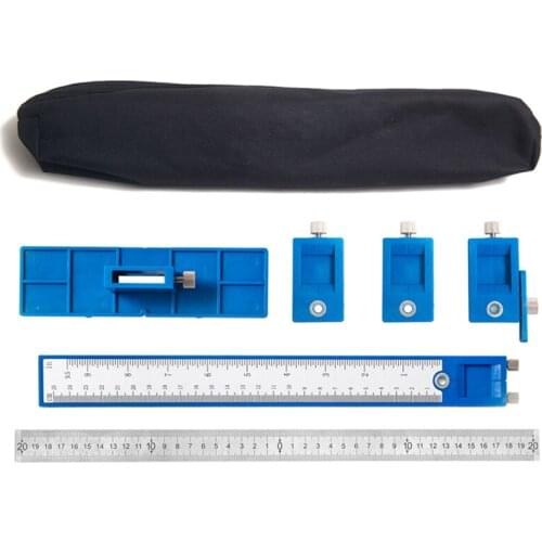 Cabinet Hardware Jig Adjustable Punch Locator Drill Guide Sleeve Woodworking Drilling Dowelling Tool for Door Handles JAN88