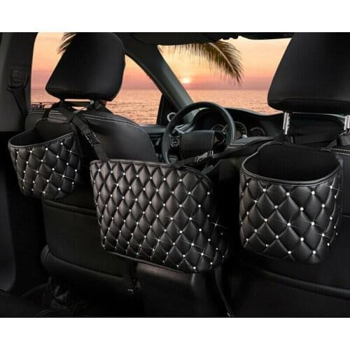 PU Leather Car Seat Back Organizer Multi-Pocket Storage Bag Travel Holder Car Seat Storage Car Storage Organize Car Accessories