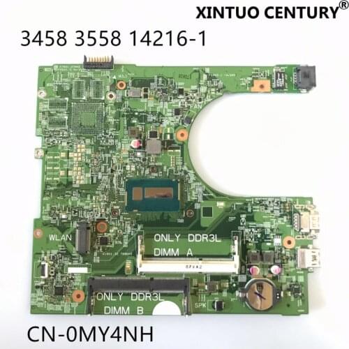 CN-0MY4NH MY4NH 14216-1 For DELL Inspiron 15 3000 series 3458 3558 Laptop motherboard W/ SR27G I3-5005U DDR3L100% tested working