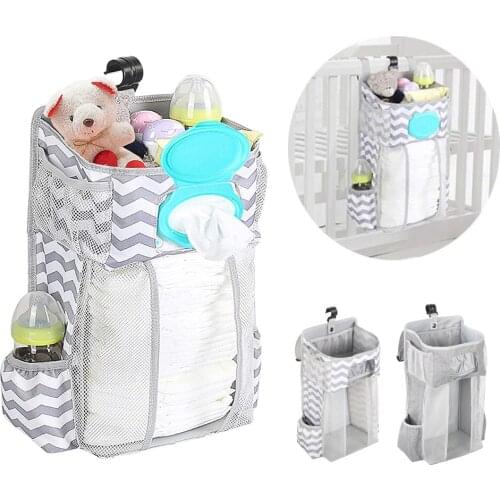 Hanging Diaper Caddy Baby Bed Nappy Organizer Bag Nursery Organization Baby Diaper Holder Infant Essentials Crib Bedding Set