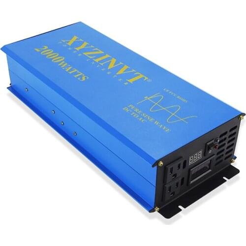 2000W Pure Sine Wave Solar Inverter 24V to 220V Car Power Inverter Converter 12V/48V/110V DC to 120V/230V/240V AC Remote Control