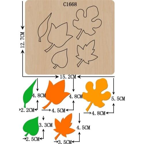New leaf Wooden die Scrapbooking C1668 Cutting Dies