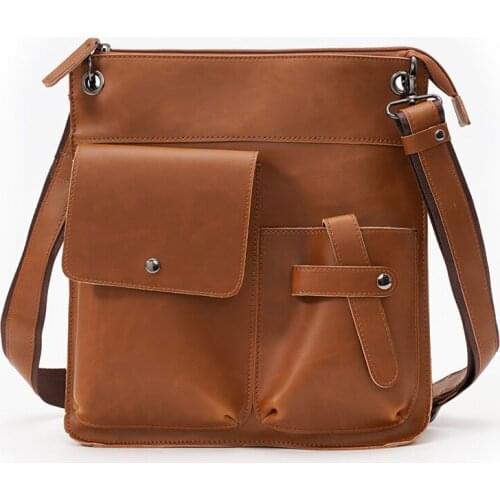 Fashion Males Crossbody Bag New Business Satchel Bags Waterproof Leather Mens Messenger Bag Vintage Men Shoulder Bags Handbags