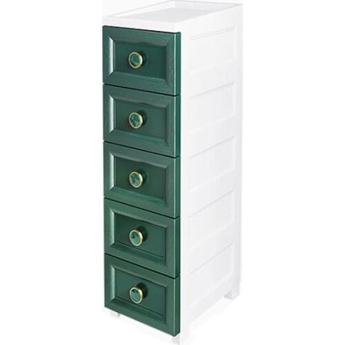 Toilet slot storage cabinet drawer type plastic storage cabinet kitchen slot cabinet shelf thickened storage cabinet