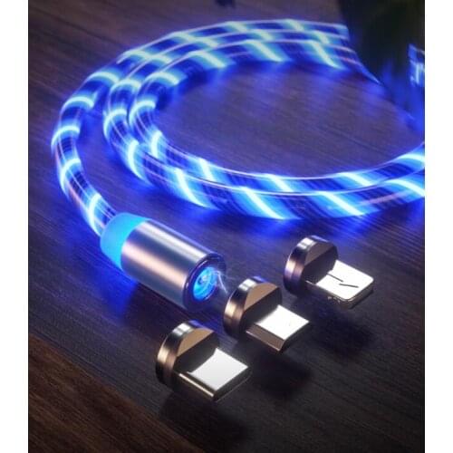 USB phone cable Car Phone charger Mobile Phones cable car data line Streamer data cable fast charging 360 degree magnetic